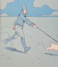 Hommage to Herge - Tintin and Snowy (Print) (Signed)