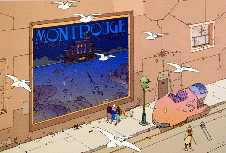 Montrouge Wider Scene (Limited Edition Print) by Moebius (Jean Giraud) Art at The Illustration Art Gallery