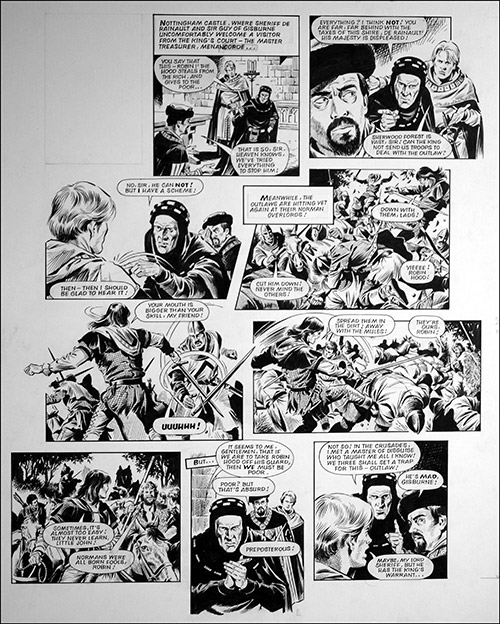 Robin of Sherwood: I Have a Scheme (TWO pages) (Originals) by Robin of Sherwood (Mike Noble) Art at The Illustration Art Gallery