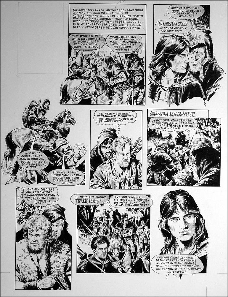 Robin of Sherwood: My Lord Menancorde (TWO pages) (Originals) art by Robin of Sherwood (Mike Noble) at The Illustration Art Gallery
