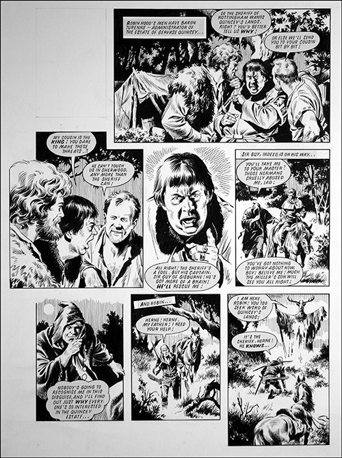 Robin of Sherwood: My Cousin Is The King (TWO pages) (Originals) by Robin of Sherwood (Mike Noble) at The Illustration Art Gallery