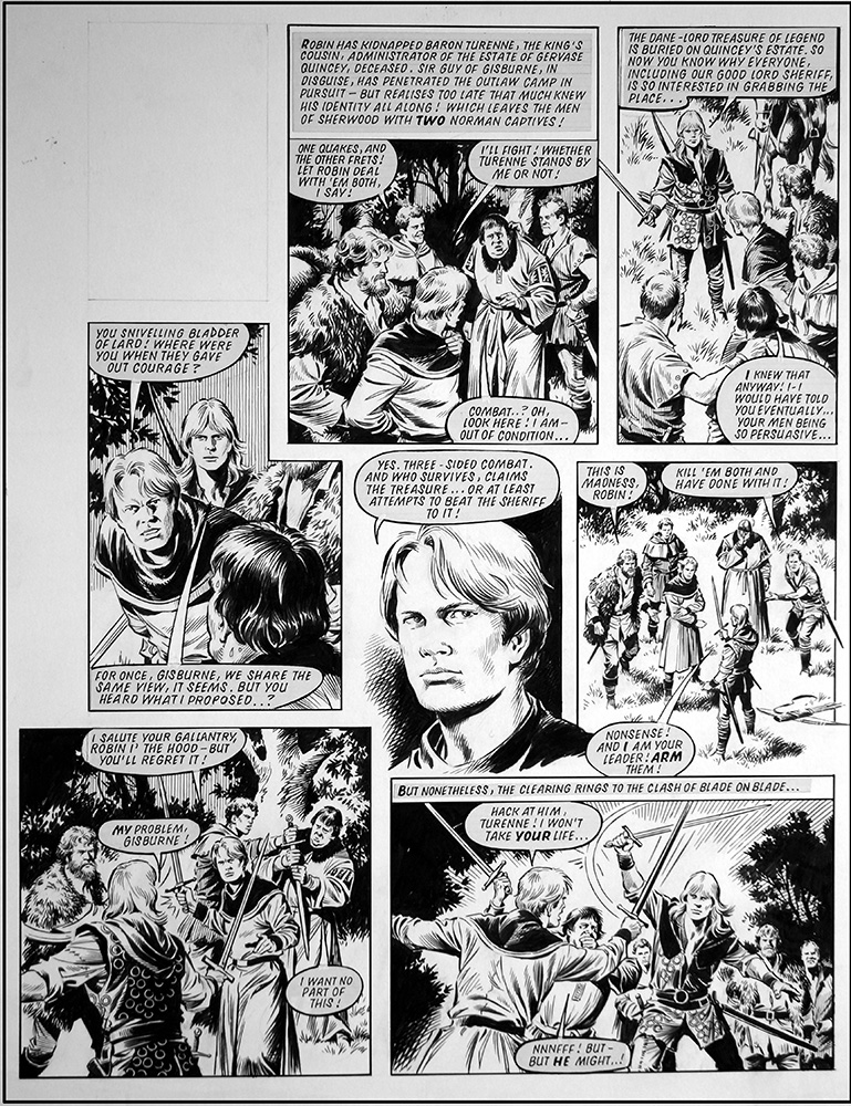 Robin of Sherwood: This Is Madness Robin (TWO pages) (Originals) art by Robin of Sherwood (Mike Noble) at The Illustration Art Gallery