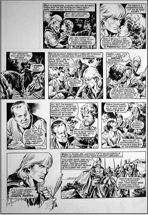 Robin of Sherwood: Coastal Raiders (TWO pages) (Originals) by Robin of Sherwood (Mike Noble) at The Illustration Art Gallery