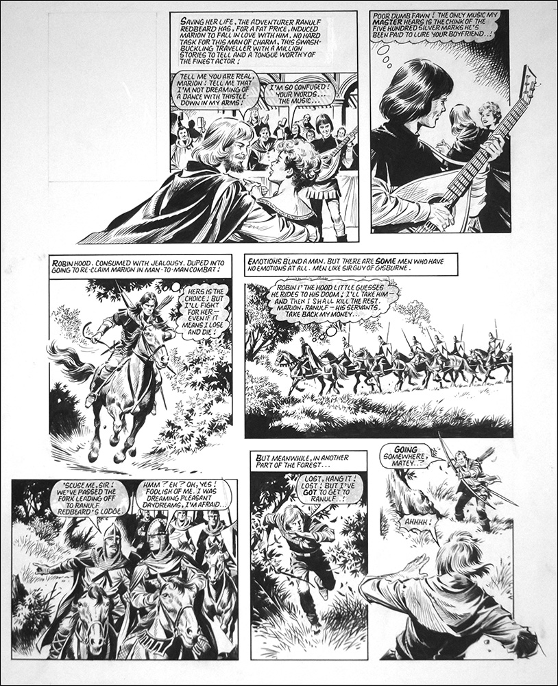 Robin of Sherwood: Going Somewhere (TWO pages) (Originals) art by Robin of Sherwood (Mike Noble) at The Illustration Art Gallery