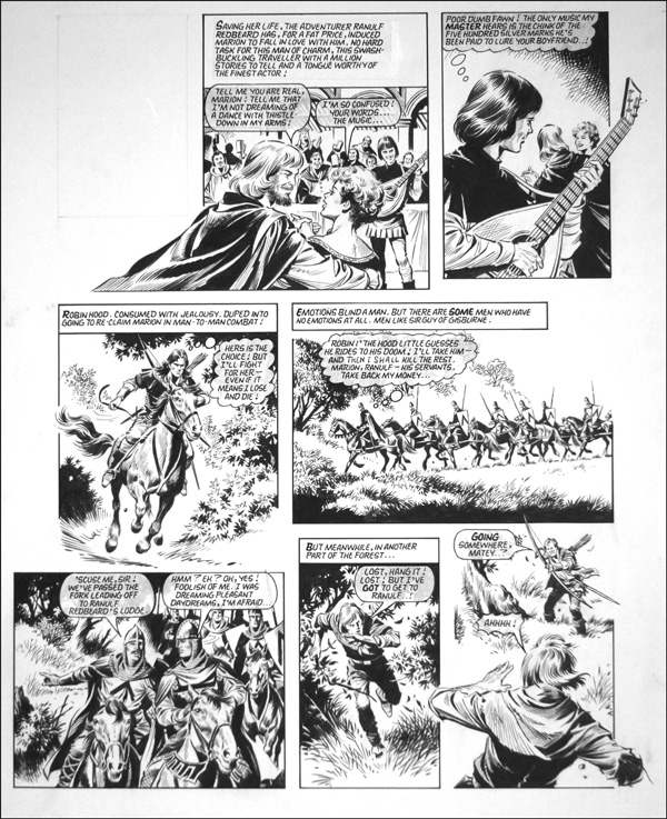 Robin of Sherwood: Going Somewhere (TWO pages) (Originals) by Robin of Sherwood (Mike Noble) at The Illustration Art Gallery