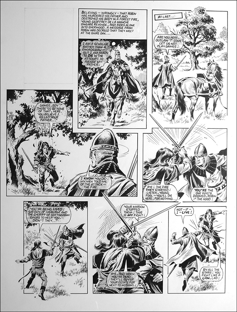 Robin of Sherwood - Say Your Prayers (TWO pages) (Originals) art by Robin of Sherwood (Mike Noble) Art at The Illustration Art Gallery