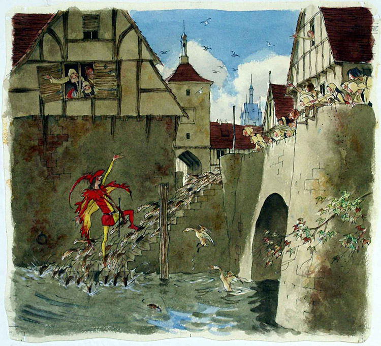 The Pied Piper of Hamelin 5 (Original) by Richard O Rose at The Illustration Art Gallery