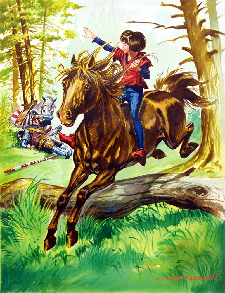 Bareback Rider (Original) (Signed) art by Jose Ortiz at The Illustration Art Gallery