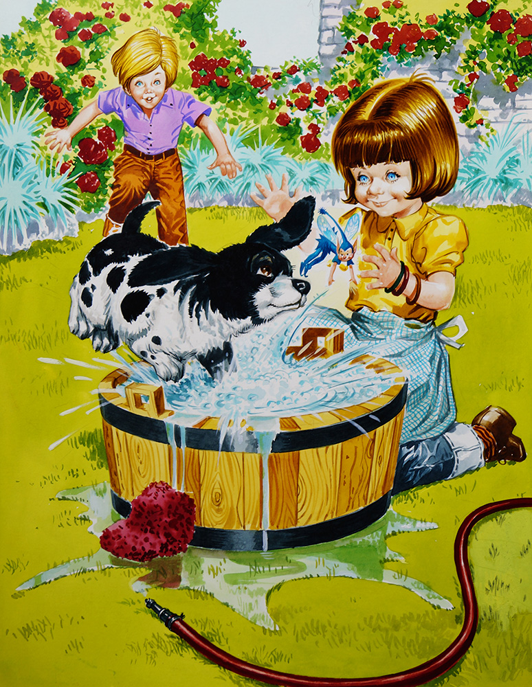 Pixie Wash (Original) art by Jose Ortiz Art at The Illustration Art Gallery