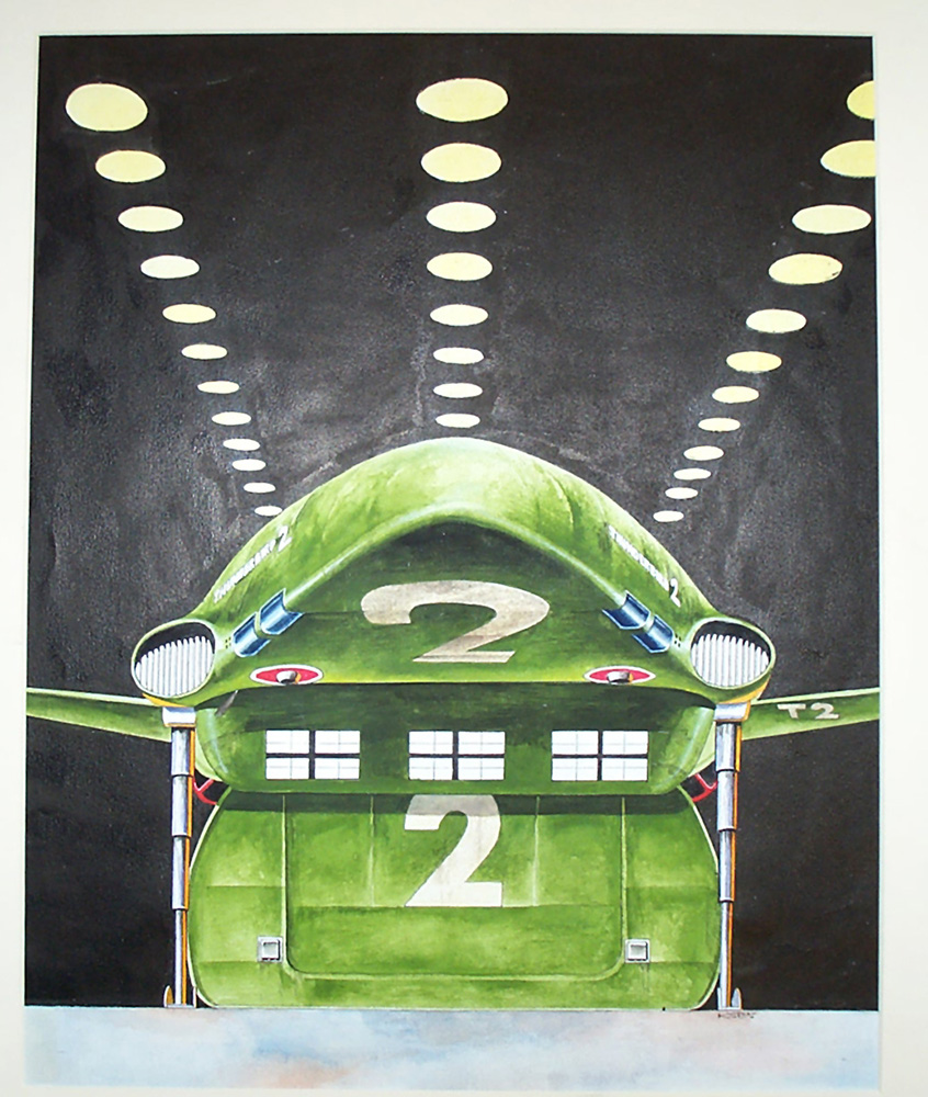 Thunderbird 2 (Original) (Signed) art by Thunderbirds (Keith Page) at The Illustration Art Gallery