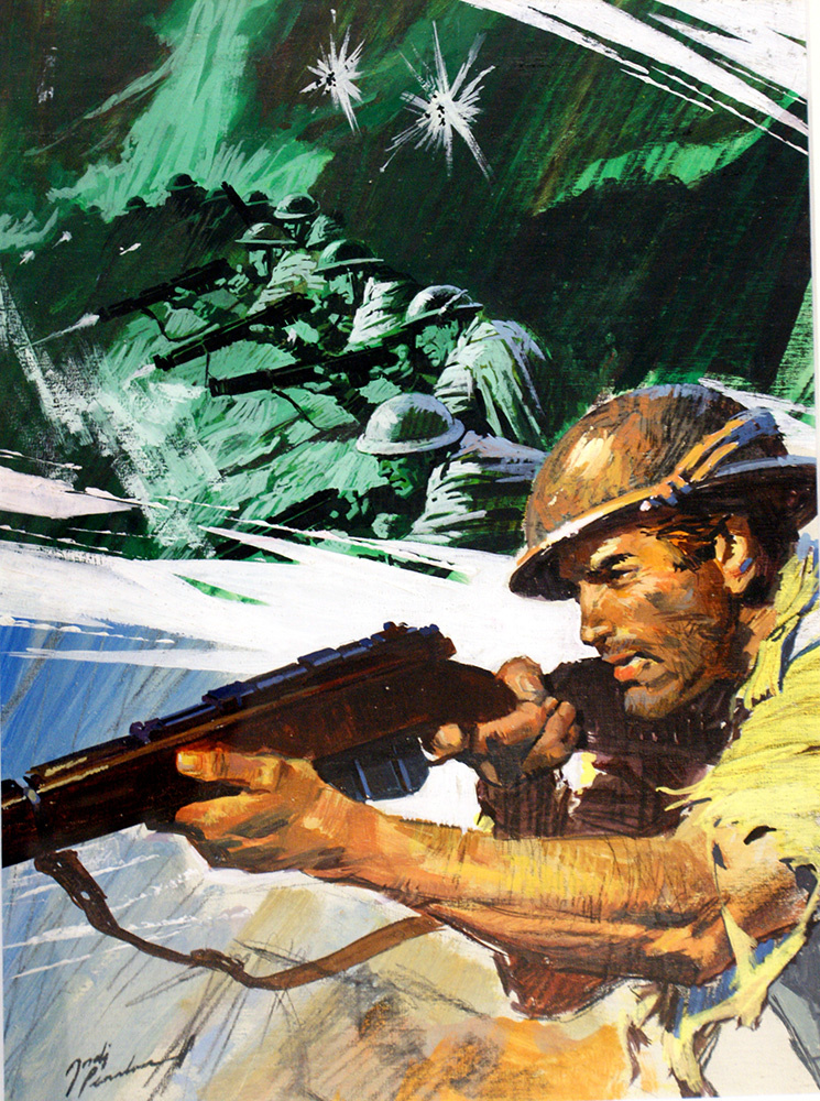 Battle Picture Library cover #215  'Safe Conduct' (Original) (Signed) art by Jordi Penalva Art at The Illustration Art Gallery