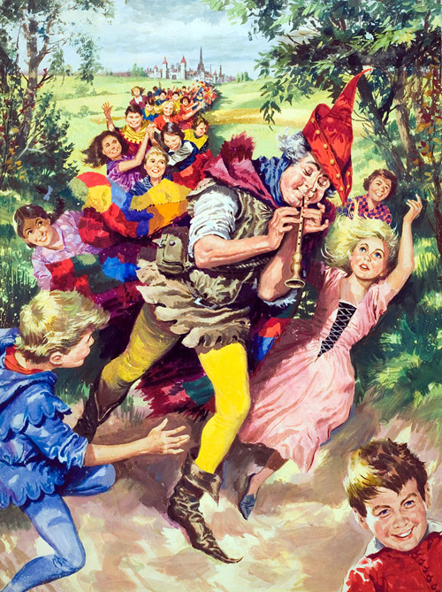 The Pied Piper of Hamelin (Original) by Edwin Phillips at The Illustration Art Gallery