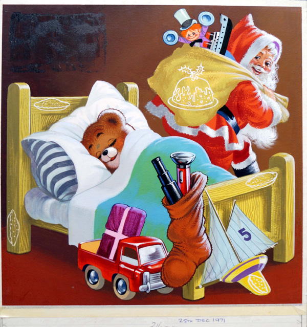 Teddy Bear - Santa Claus (Original) by Teddy Bear (William Francis Phillipps) at The Illustration Art Gallery