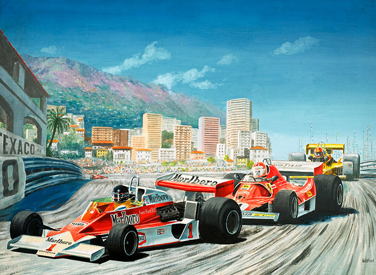 James Hunt (Original) (Signed) by Wilfred Plowman Art at The Illustration Art Gallery