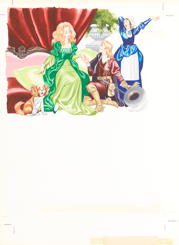 The Real Princess (Princess and the Pea) Receives Visitors (Original) by The Real Princess (Ron Embleton) at The Illustration Art Gallery