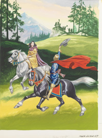 Snow White Rides Away with Her Prince (Original)