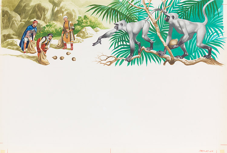 Sinbad the Sailor - Monkey Nuts (Original) by Sinbad the Sailor (Ron Embleton) at The Illustration Art Gallery