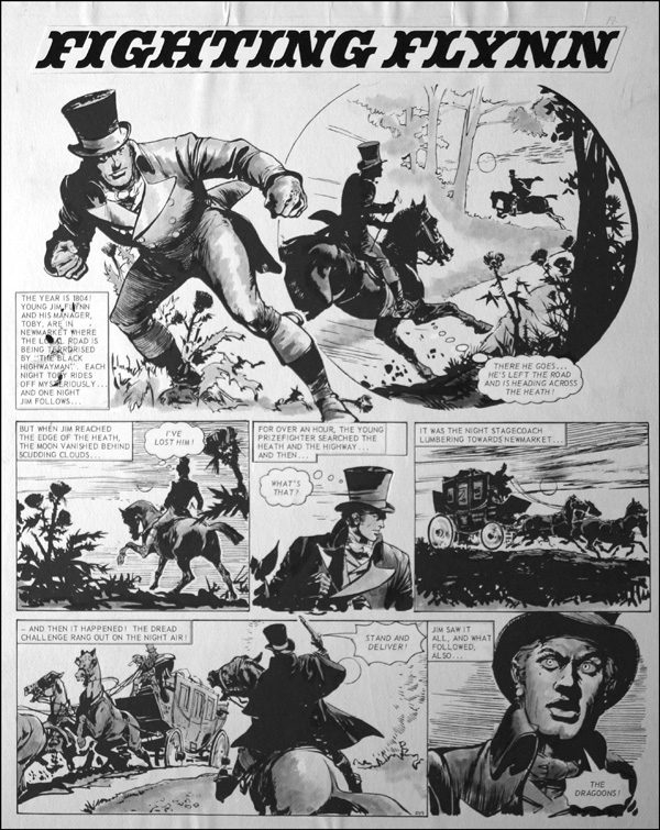 Fighting Flynn - Stand and Deliver (TWO pages) (Prints) by Carlos Roume Art at The Illustration Art Gallery