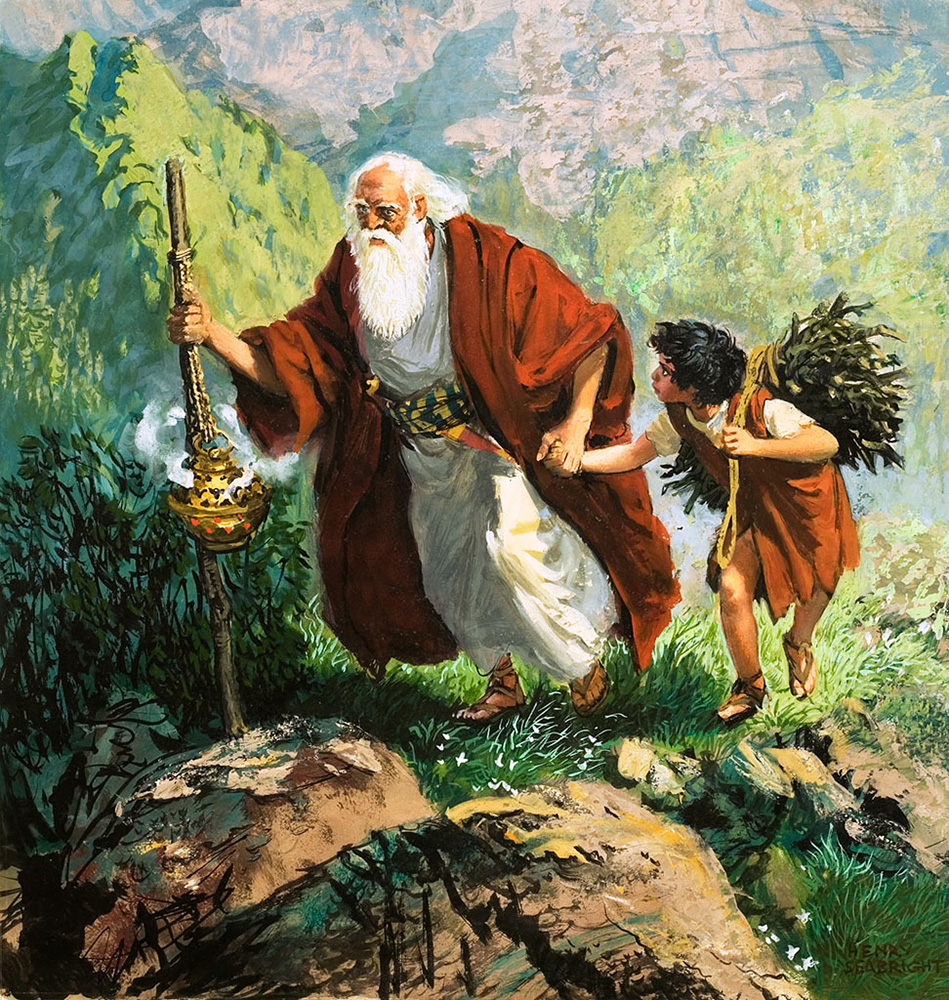 Abraham and the Sacrifice of Isaac (Original) (Signed) art by Henry Seabright Art at The Illustration Art Gallery