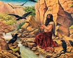 Elijah Hides from the King (Original Macmillan Poster) (Print)