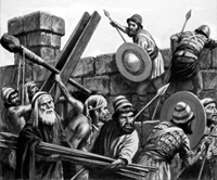 Nehemiah Defending the Walls of Jerusalem (Original)