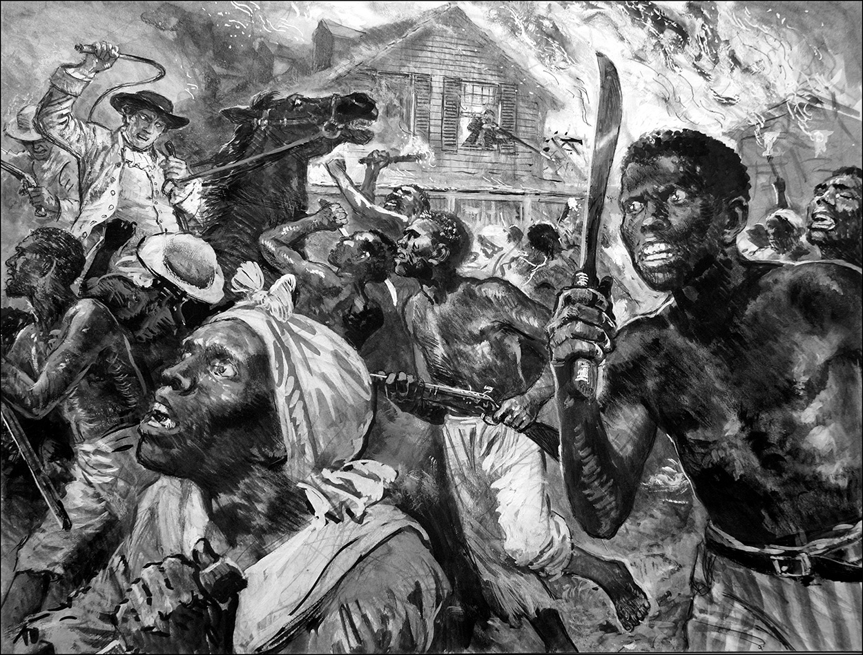 Slave Revolt in the Southern United States (Original) art by Clive Uptton Art at The Illustration Art Gallery