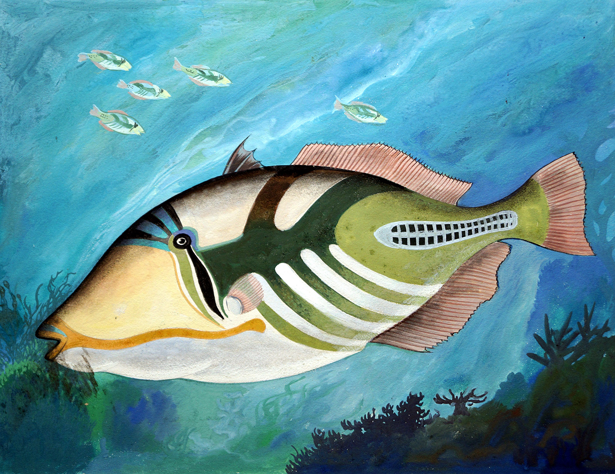 Tropical Fish (Original) art by Clive Uptton Art at The Illustration Art Gallery