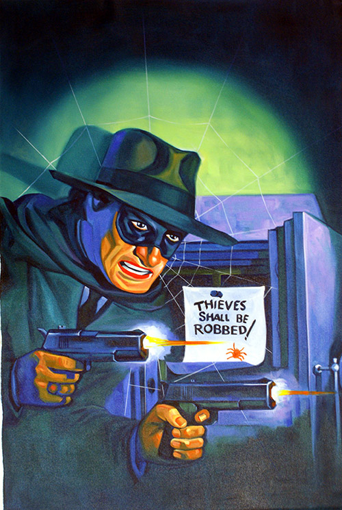 The Green Hornet Pulp cover (Original) by Vet at The Illustration Art Gallery