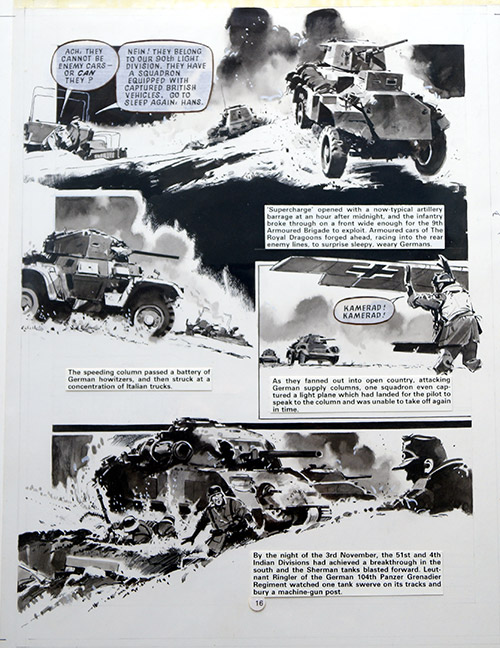 True War 1 page 16: Montgomery of Alamein (Original) by Jim Watson at The Illustration Art Gallery