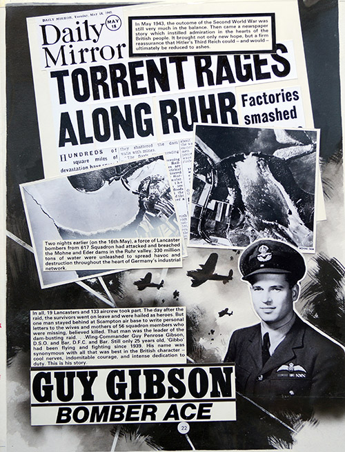 True War 3 page 22: Guy Gibson Bomber Ace (Original) by Jim Watson Art at The Illustration Art Gallery