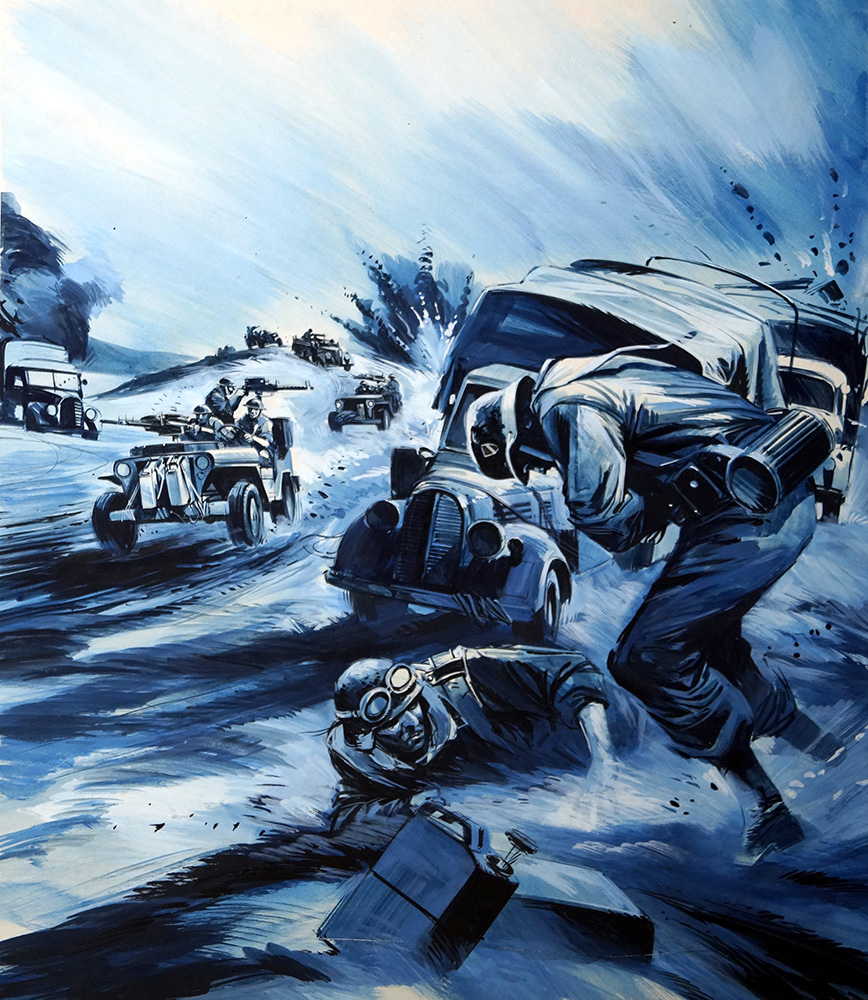 Desert Warfare - World War Two (Original) art by Gerry Wood Art at The Illustration Art Gallery