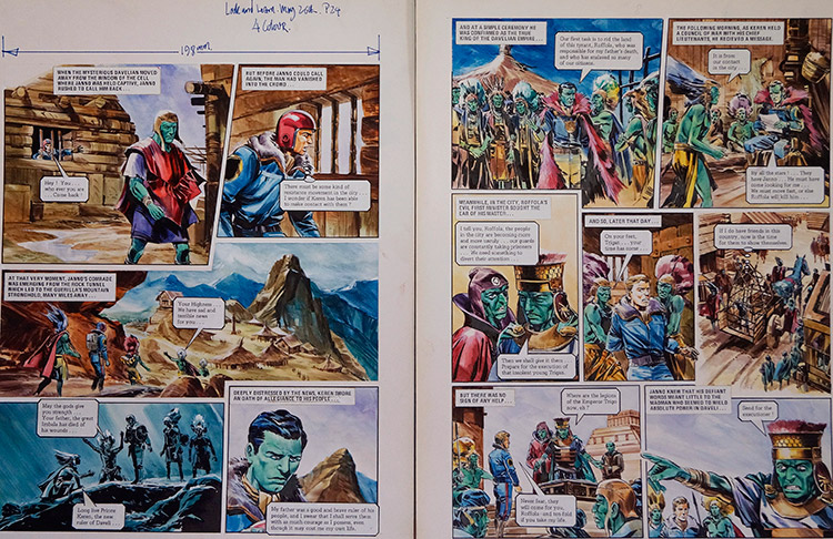 Caged from 'Civil War in Daveli' (TWO pages) (Originals) by The Trigan Empire (Gerry Wood) at The Illustration Art Gallery