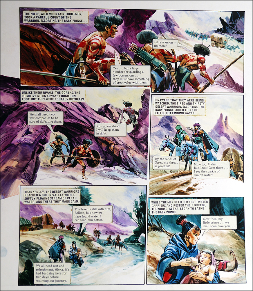 Trigan Empire: Mercy Mission (6 March 1982) (TWO pages) (Originals) art by The Trigan Empire (Gerry Wood) at The Illustration Art Gallery